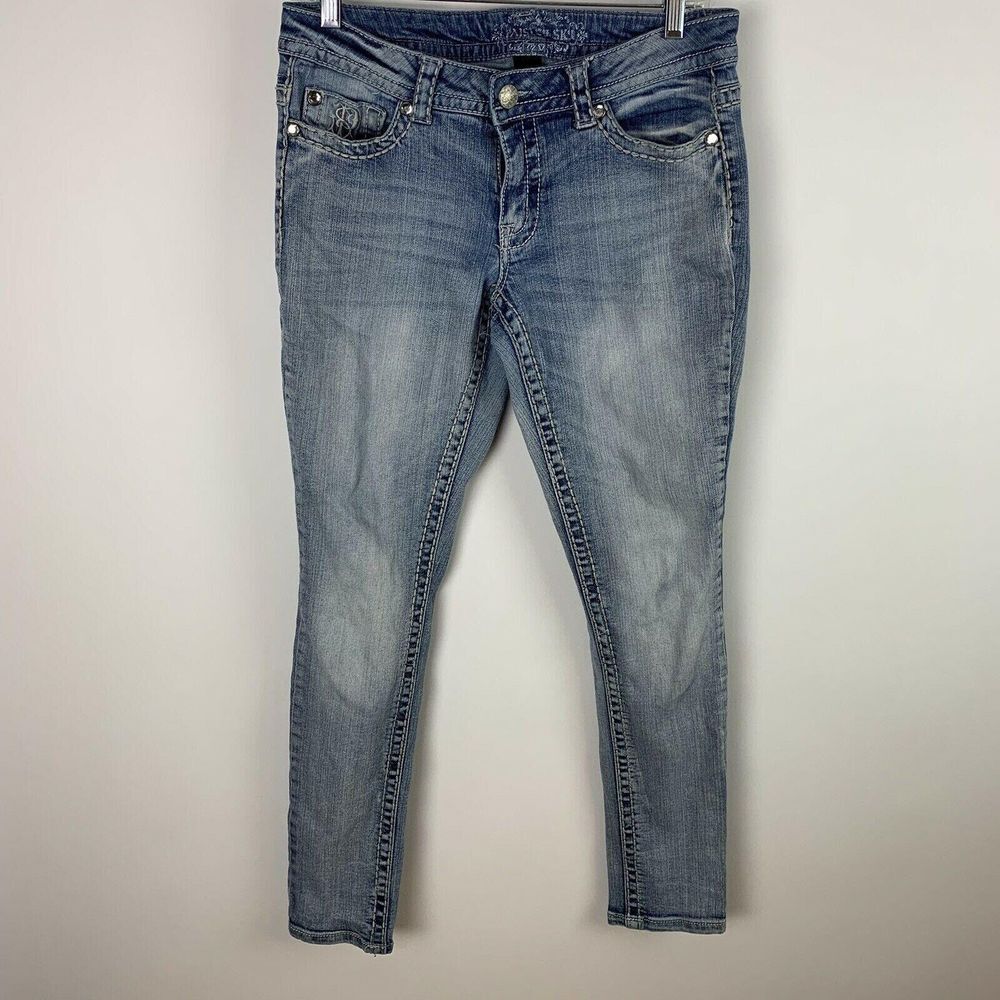 Paisley Sky Womens Jeans Size 8 Light Wash Low Rise Skinny Denim